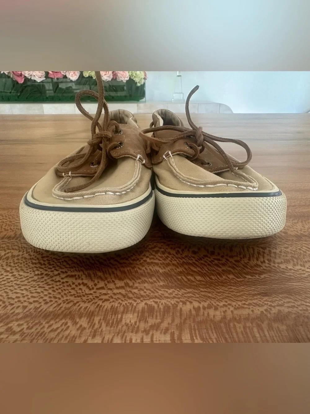 Sperry Top-Sider Bahama Il Boat Shoes “Salt Washed Oyster/Khaki